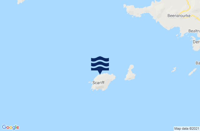 Mappa delle Getijden in Scariff Island, Ireland
