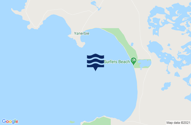 Mappa delle Getijden in Sceale Bay, Australia