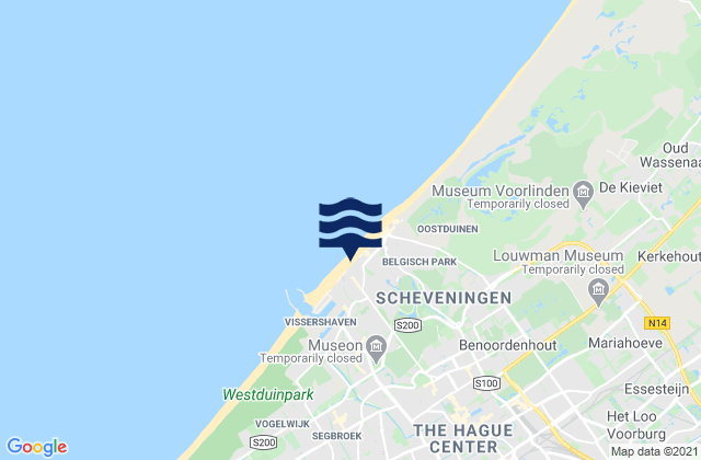 Mappa delle Getijden in Scheveningen, Netherlands