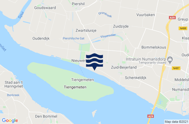 Mappa delle Getijden in Schiedam, Netherlands