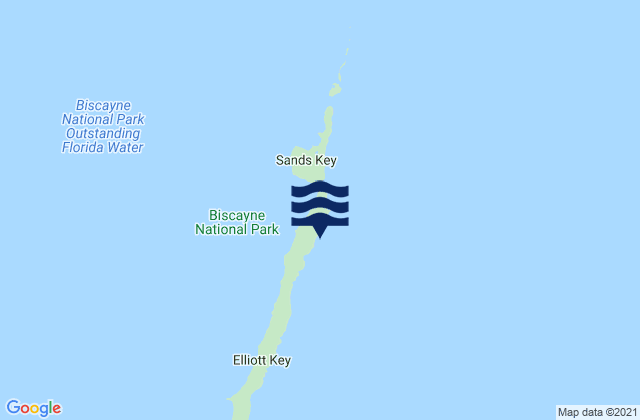 Mappa delle Getijden in Sea Grape Point Elliott Key, United States
