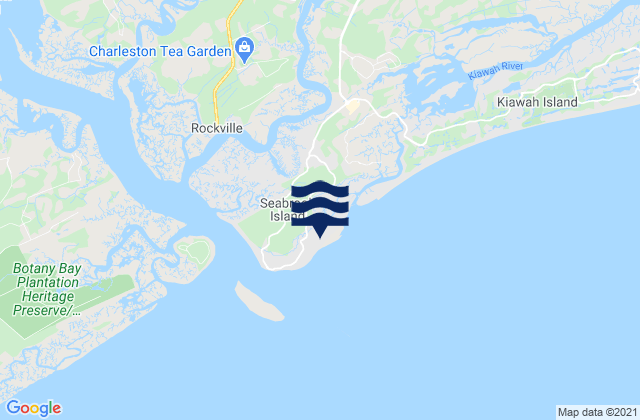 Mappa delle Getijden in Seabrook Beach, United States