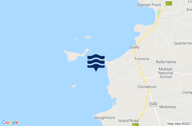 Mappa delle Getijden in Seafield Point, Ireland