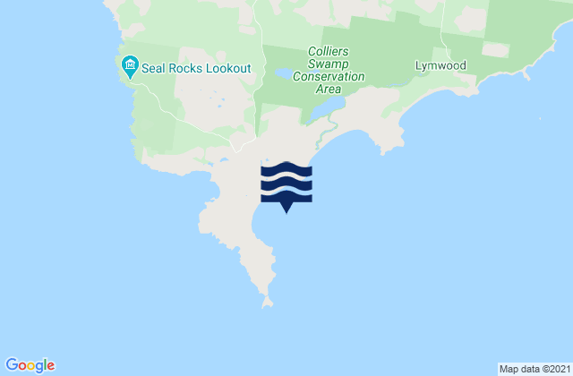 Mappa delle Getijden in Seal Bay, Australia