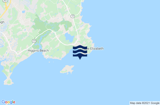 Mappa delle Getijden in Seal Cove Cape Elizabeth, United States