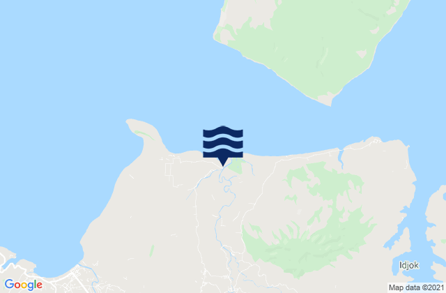 Mappa delle Getijden in Sebewe, Indonesia