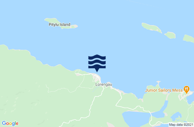 Mappa delle Getijden in Seeadler Harbour, Papua New Guinea