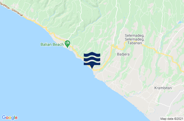 Mappa delle Getijden in Selemadeg Kelod, Indonesia