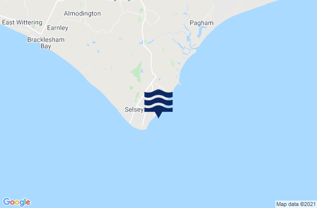 Mappa delle Getijden in Selsey East Beach, United Kingdom