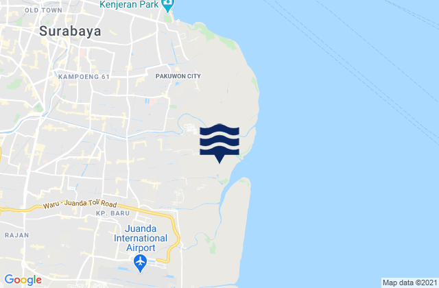 Mappa delle Getijden in Semampir, Indonesia