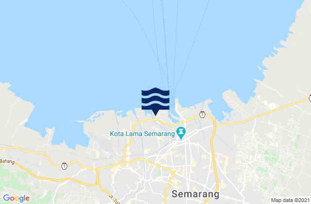 Mappa delle Getijden in Semarang, Indonesia