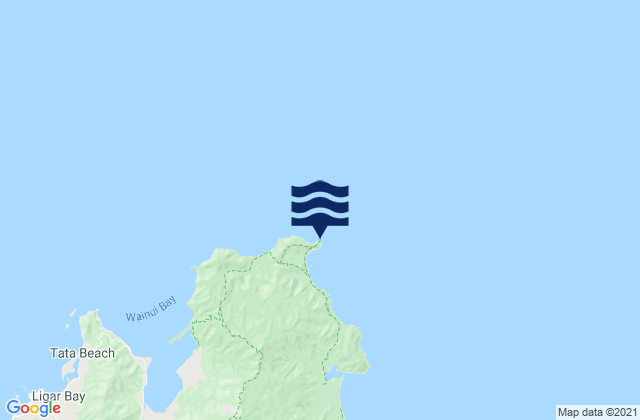 Mappa delle Getijden in Separation Point Abel Tasman, New Zealand