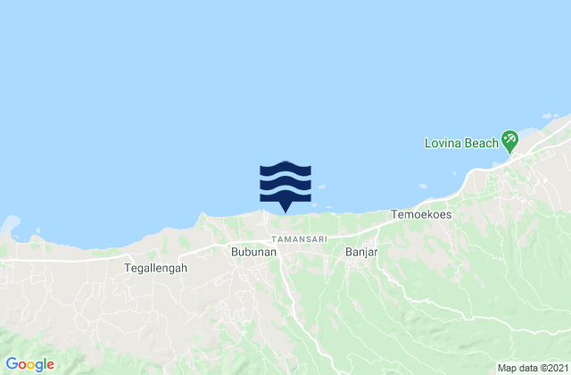 Mappa delle Getijden in Seririt, Indonesia