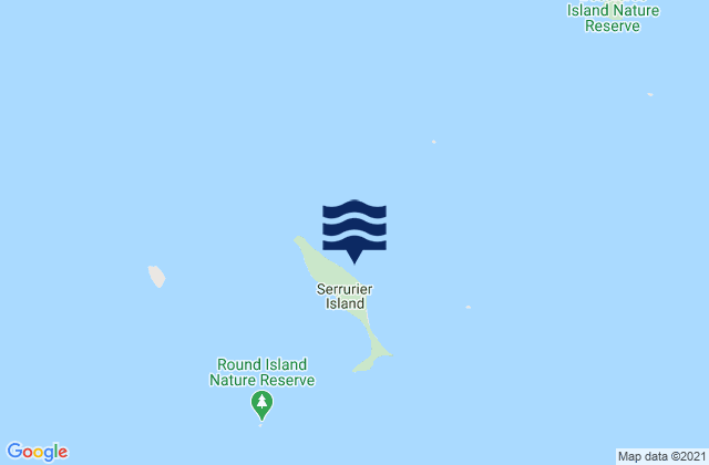 Mappa delle Getijden in Serrurier Island, Australia