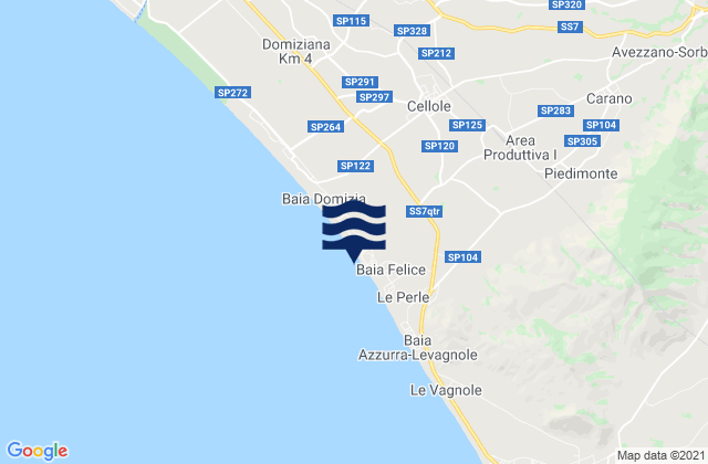 Mappa delle Getijden in Sessa Aurunca, Italy