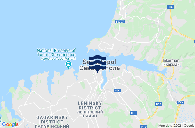 Mappa delle Getijden in Sevastopol, Ukraine
