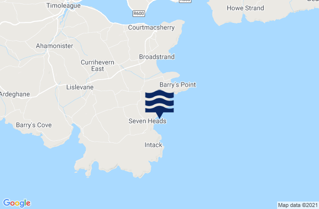 Mappa delle Getijden in Seven Heads Bay, Ireland