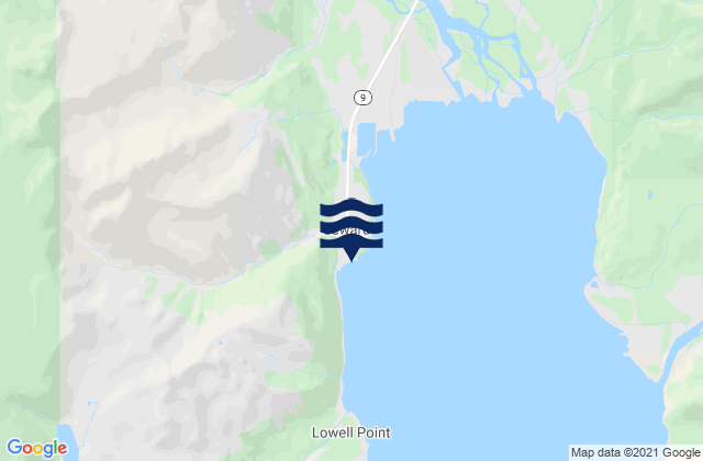 Mappa delle Getijden in Seward, United States