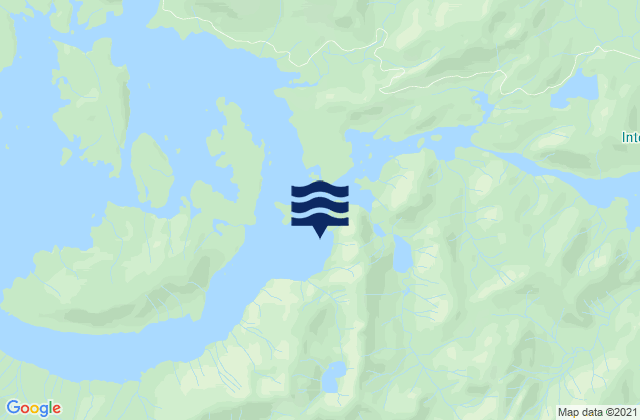 Mappa delle Getijden in Shakan Strait (Kosciusko Island), United States