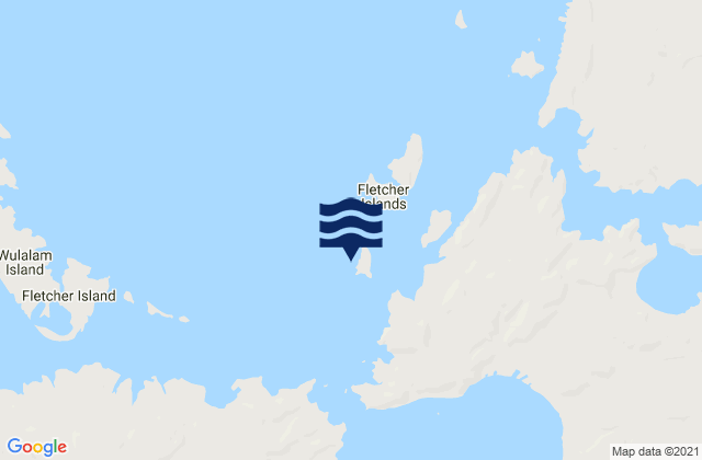 Mappa delle Getijden in Shale Island, Australia