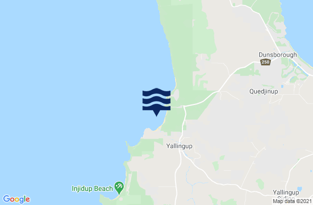 Mappa delle Getijden in Shallows, Australia