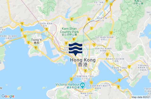 Mappa delle Getijden in Sham Shui Po, Hong Kong