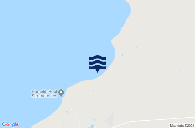 Mappa delle Getijden in Shark Bay, Australia