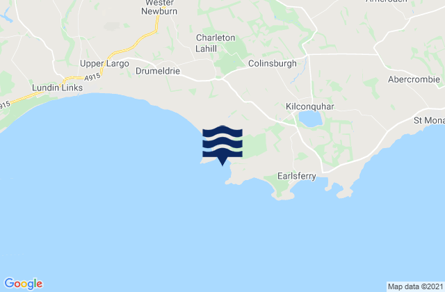 Mappa delle Getijden in Shell Bay Beach, United Kingdom