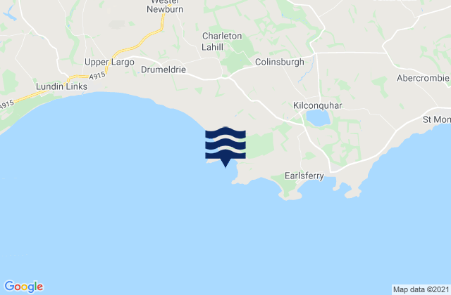 Mappa delle Getijden in Shell Bay, United Kingdom