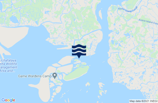 Mappa delle Getijden in Shell Island, United States