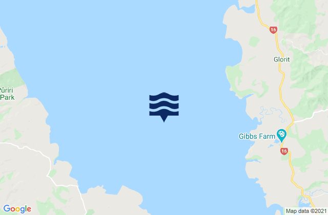 Mappa delle Getijden in Shelly Beach Light, New Zealand