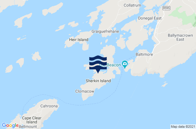 Mappa delle Getijden in Sherkin Island, Ireland
