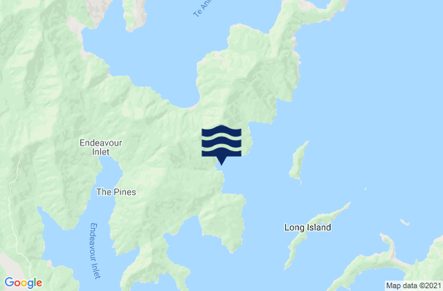 Mappa delle Getijden in Ship Cove (Meretoto), New Zealand