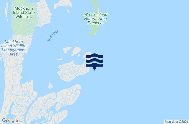 Mappa delle Getijden in Ship Shoal Inlet, United States