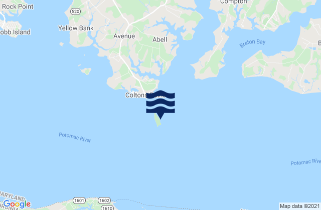 Mappa delle Getijden in Shipping Point, Saint Clements Bay, United States