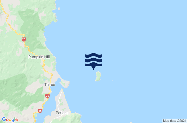 Mappa delle Getijden in Shoe Island (Motuhoa), New Zealand