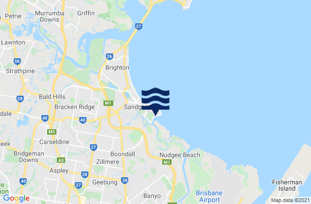 Mappa delle Getijden in Shorncliffe, Australia