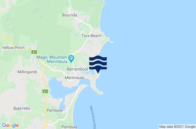 Mappa delle Getijden in Short Point, Australia