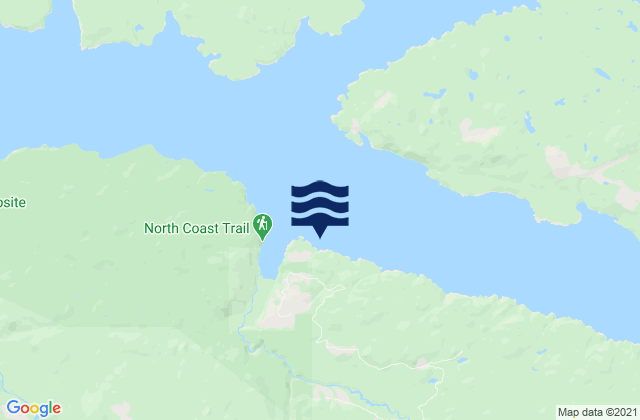 Mappa delle Getijden in Shushartie Bay, Canada