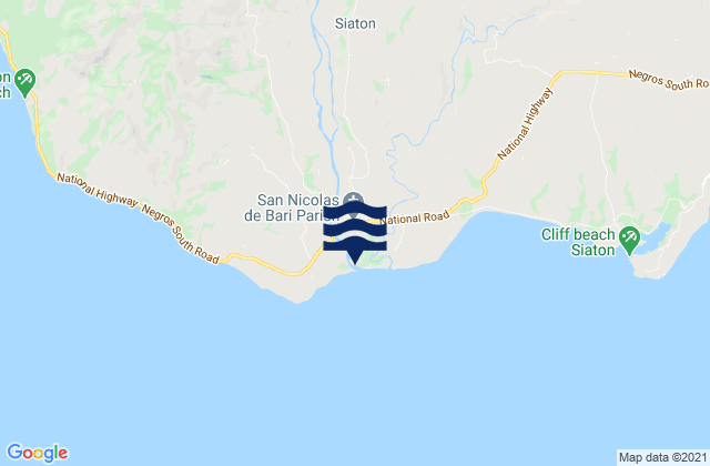 Mappa delle Getijden in Siaton, Philippines