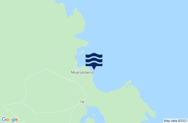 Mappa delle Getijden in Siberut Bay Siberut Island, Indonesia