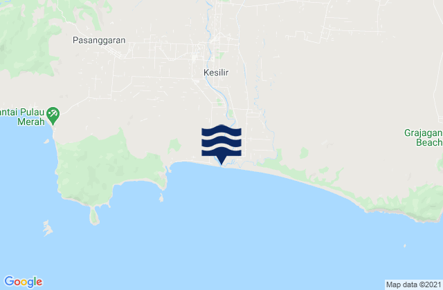 Mappa delle Getijden in Sidorukun, Indonesia