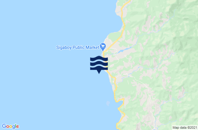 Mappa delle Getijden in Sigaboy Island, Philippines