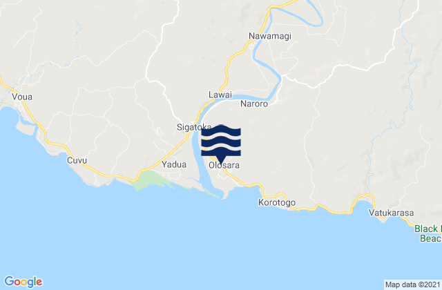 Mappa delle Getijden in Sigatoka, Fiji