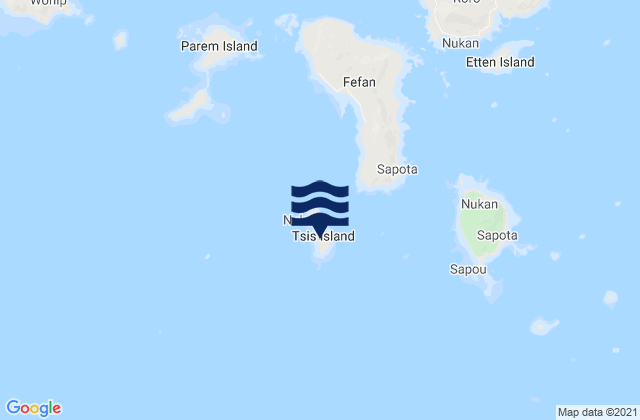 Mappa delle Getijden in Siis Municipality, Micronesia