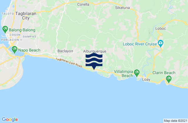 Mappa delle Getijden in Sikatuna, Philippines