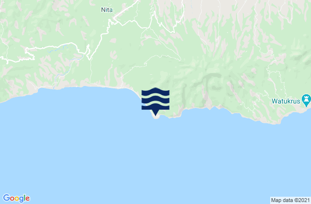 Mappa delle Getijden in Sikka, Indonesia