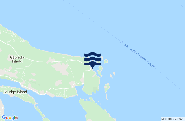 Mappa delle Getijden in Silva Bay, Canada
