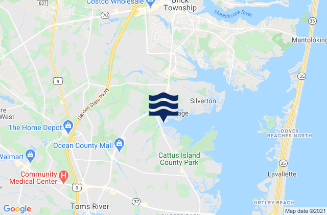 Mappa delle Getijden in Silver Bay Silver Bay Marina, United States