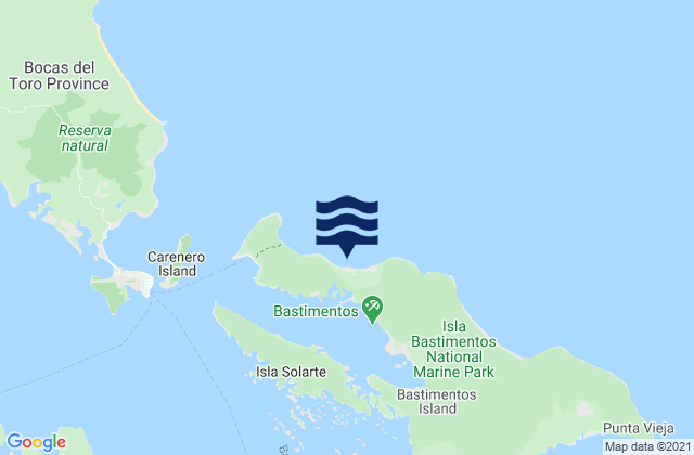 Mappa delle Getijden in Silverbacks, Panama